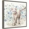 Bohemian Blue Cat I by Lisa Audit 16-in. W x 16-in. H. Canvas Wall Art Print Framed in Grey